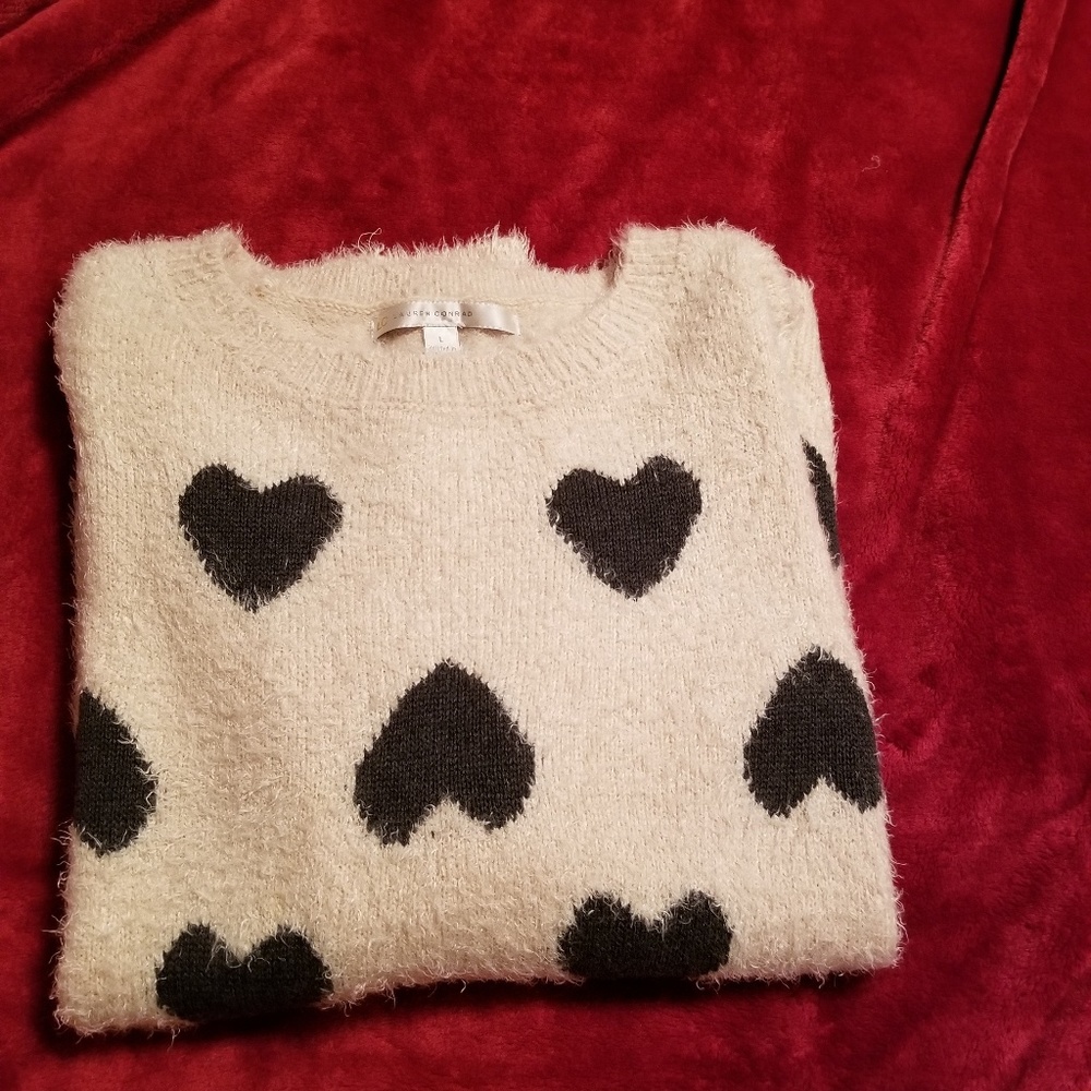 Lauren Conrad black heart sweater